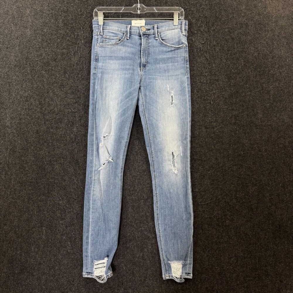 McGuire Jeans Women's 27 Blue Light Wash Distressed Skinny Stretch Denim